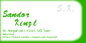 sandor kinzl business card